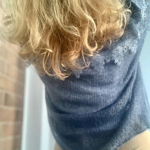Lightweight Grey XL Sweater With Elegant Lace. Silk Mohair Loose Gossamer Blouse, Knitted Oversized Delicate Design Pullover. Graduation Day