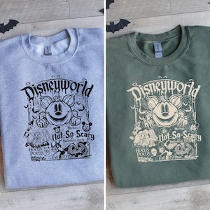 Maglietta vintage retrò Disneyworld Est.1971 di Halloween, maglietta Mickey&#39;s Not So Scary, maglietta Disneyworld di Halloween, maglietta Disneyland di Halloween