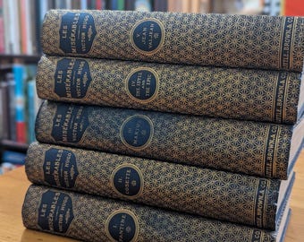 Victor Hugo Les Miserables: Complete 5 Volume Set, Vintage Binding