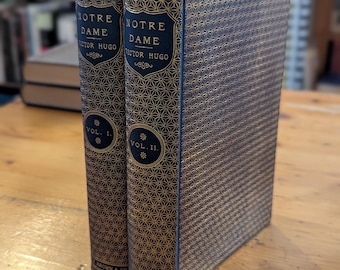 Antique Notre Dame Book Set: Victor Hugo (1888)