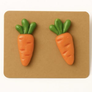 Polymer Clay Carrot Earrings