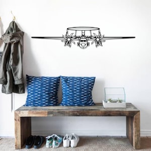 E-2 Hawkeye Metal Wall Art, Personalized Gift for Navy Pilots, Collector's Edition Steel