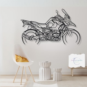 Metal Motorcycle Wall Decor - Perfect Gift for Motorcycle Enthusiasts, Unique and Durable Design for Home or Garage Decoration