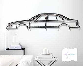88 Classic Metal Car Wall Art, Vintage European Sedan Design with Timeless Character, Retro Garage or Home Decor, Gift for Car Lovers