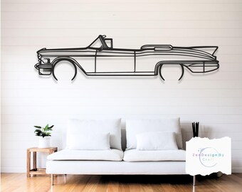 Eldorado Biarritz 1958 Convertible Metal Car Wall Art, Iconic American Luxury Open , Vintage Garage or Home Decor, Gift for Car Lovers