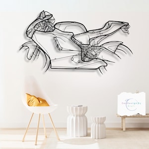 Metal Motorcycle Wall Decor - Perfect Gift for Motorcycle Enthusiasts, Unique and Durable Design for Home or Garage Decoration