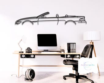6 Series Convertible Metal Car Wall Art, Luxury Open Top Grand Tourer Design, Elegant Home or Garage Decor, Premium Gift for Car Lovers