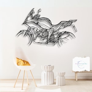 Metal Motorcycle Wall Decor - Perfect Gift for Motorcycle Enthusiasts, Unique and Durable Design for Home or Garage Decoration