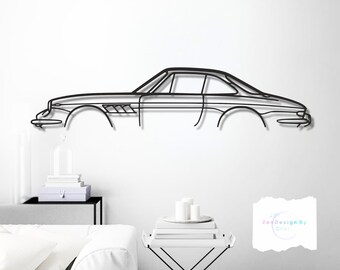 1964 Metal Car Wall Art, Classic Grand Tourer for Collectors, Timeless Luxury Design, Elegant Display, Gift for Car Enthusiasts