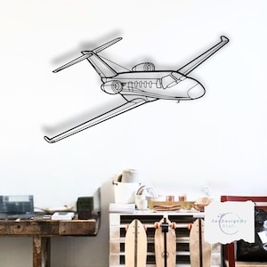 Citation M2 Angle Aircraft , Aviation Metal Wall Art , 3D Aircraft Decor for Home, Office, Garage  Gift for Pilots  Aviation & enthusiast