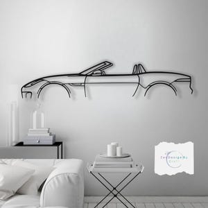 Metal Car Decor Wall Art- Unique Valentine&#39;s Day Gift for Car Lovers - Modern Automotive Decor for Him , Garage or Office Gift