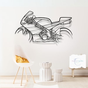 2008 450 V Metal Motorcycle Wall Art: Laser 3D Cut , Garage Decor