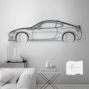 Metal Car Decor Wall Art- Unique Valentine's Day Gift for Car Lovers - Modern Automotive Decor for Him , Garage or Office Gift