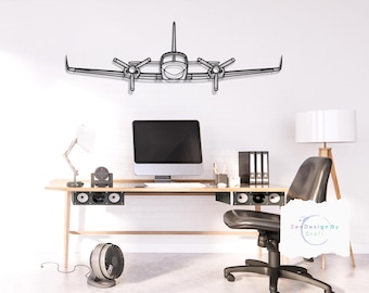 721 C 航空機メタルウォールアート、エグゼクティブジェット装飾、現代的な航空壁画
