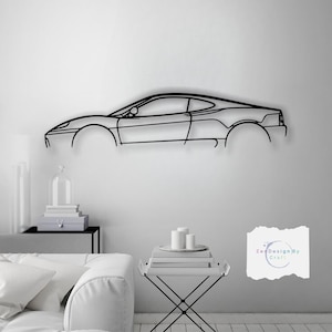 Metal Car Decor Wall Art- Unique Valentine&#39;s Day Gift for Car Lovers - Modern Automotive Decor for Him , Garage or Office Gift