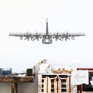 Decorazione da parete frontale MC-130J, decorazione da parete in metallo per l'aviazione, decorazione 3D per aeromobili per casa, ufficio, garage, regalo per piloti e amanti dell'aviazione
