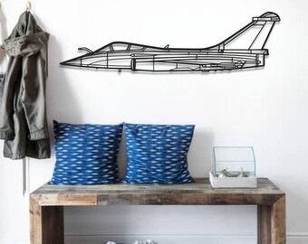 Decorazione murale in metallo Rafale C, aereo da caccia ad ala delta, leggenda dell'aviazione contemporanea