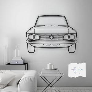 Fulvia 1973 Metal Car Wall Art: Garage Decor, Automotive Sign