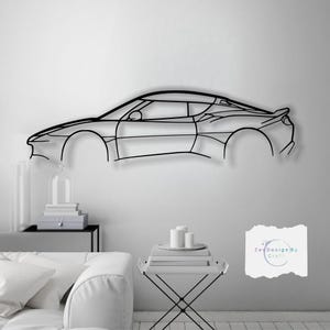 Metal Car Decor Wall Art- Unique Valentine&#39;s Day Gift for Car Lovers - Modern Automotive Decor for Him , Garage or Office Gift