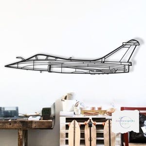 Rafale C Metal Aircraft Wall Art:3D Aviation Decor