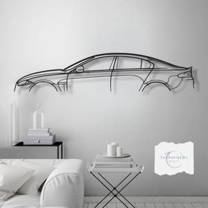 Metal Car Decor Wall Art- Unique Valentine&#39;s Day Gift for Car Lovers - Modern Automotive Decor for Him , Garage or Office Gift