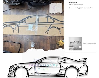 Custom auto metalen muurkunst gepersonaliseerde auto cadeau voor mannen Decor auto garage Aangepaste auto lijntekeningen woondecoratie Uniek metalen kunstwerk