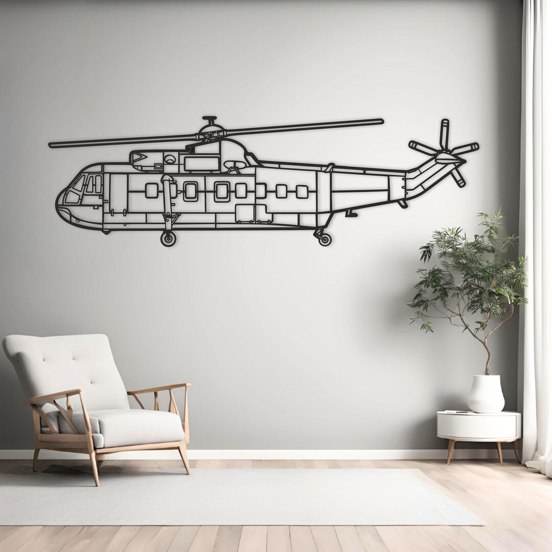 Picture Idea: S 61L Metal Wall Art Industrial Heavy Lift Aviation Decor
