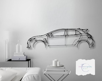 Metal Car Decor Wall Art- Unique Valentine&#39;s Day Gift for Car Lovers - Modern Automotive Decor for Him , Garage or Office Gift
