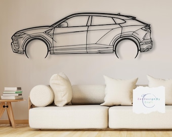 Metal Car Wall Art, Luxury Super SUV with Aggressive Performance Design, Modern Garage or Home Decor, Gift for Car Lovers