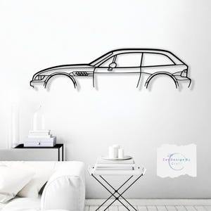 Metal Car Decor Wall Art- Unique Valentine&#39;s Day Gift for Car Lovers - Modern Automotive Decor for Him , Garage or Office Gift