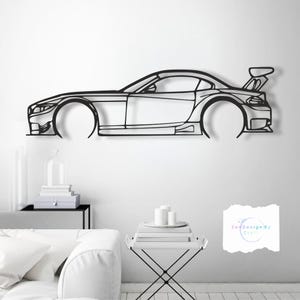 Metal Car Decor Wall Art- Unique Valentine&#39;s Day Gift for Car Lovers - Modern Automotive Decor for Him , Garage or Office Gift