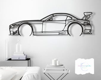 E89 GT3 Metal Car Wall Art, Aggressive Track Racing Car with Aerodynamic Performance Design, Modern Garage or Home Decor,Gift for Car Lovers