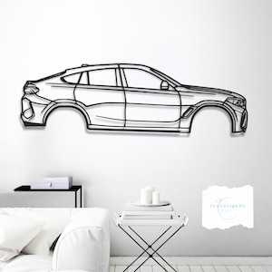 Metal Car Decor Metal Wall Art, Car Garage Wall Decor, Automotive Sign, Gift For Him, Car Decor, Personalized Gift,Wall Hangings, X6 decor