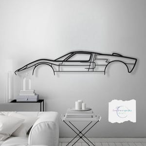 Metal Car Decor Wall Art- Unique Valentine&#39;s Day Gift for Car Lovers - Modern Automotive Decor for Him , Garage or Office Gift