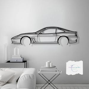 Metal Car Decor Wall Art- Unique Valentine&#39;s Day Gift for Car Lovers - Modern Automotive Decor for Him , Garage or Office Gift