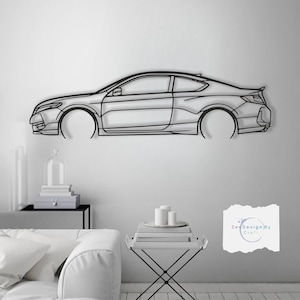 Metal Car Decor Wall Art- Unique Valentine's Day Gift for Car Lovers - Modern Automotive Decor for Him , Garage or Office Gift