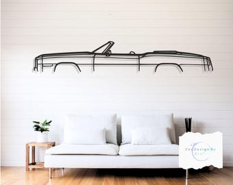 Eldorado Convertible 1975 Metal Car Wall Art, Classic American Luxury Open Top Design, Vintage Garage Decor, Gift for Car Lovers