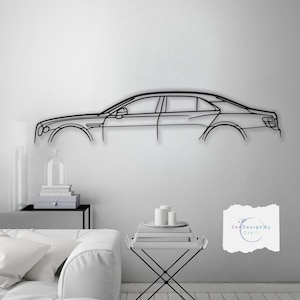 Metal Car Decor Wall Art- Unique Valentine&#39;s Day Gift for Car Lovers - Modern Automotive Decor for Him , Garage or Office Gift