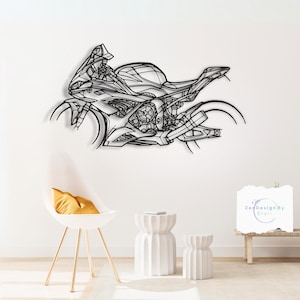 Metal Motorcycle Wall Decor - Perfect Gift for Motorcycle Enthusiasts, Unique and Durable Design for Home or Garage Decoration