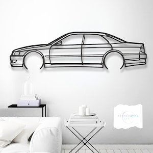 JZX100 2000 Classic Metal Car Decor Wall Art- Unique Valentine's Day Gift for Car Lovers - Modern Automotive Decor for Him , Garage o Gift
