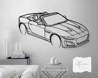 Metal Car Wall Art: Garage Decor, Automotive Sign