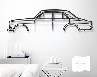 121 Classic Metal Car Wall Art, Retro Compact Car Design with Pure Nostalgic Charm, Vintage Garage Display, Gift for Classic Car Lovers