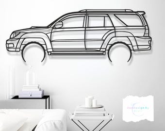 4Runner 2003 Metal Car Wall Art, Iconic Off Road SUV Design, Adventure Garage or Home Decor, Premium Gift for Truck and Car Lovers