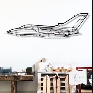 Tornado Aircraft Decor,Aviation Metal Wall Art,3D Aircraft Decor for Home,Office,Garage  Gift for Pilots & Aviation Lovers,