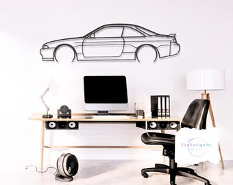 200SX S14 Metal Car Wall Art, Iconic JDM Sports Coupe with Drift Ready Performance Design, Modern Garage or Home Decor, Gift for Car Lovers