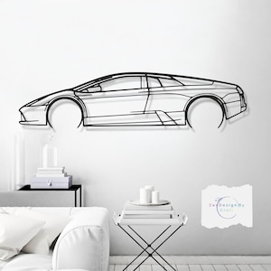 Metal Car Decor Wall Art- Unique Valentine&#39;s Day Gift for Car Lovers - Modern Automotive Decor for Him , Garage or Office Gift