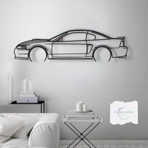 Mach 1 Metal Car  Wall Art: Modern Automotive Decor