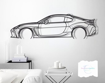 GR86 Metal Car Wall Art, Detailed Sporty Coupe with Sleek Performance Design, Modern Garage or Home Decor, Gift for Car Lovers