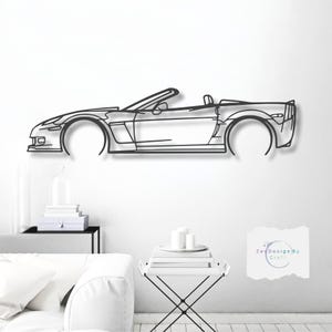 Metal Car Decor Wall Art- Unique Valentine&#39;s Day Gift for Car Lovers - Modern Automotive Decor for Him , Garage or Office Gift