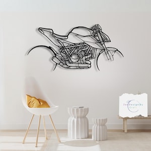 Metal Motorcycle Wall Decor - Perfect Gift for Motorcycle Enthusiasts, Unique and Durable Design for Home or Garage Decoration